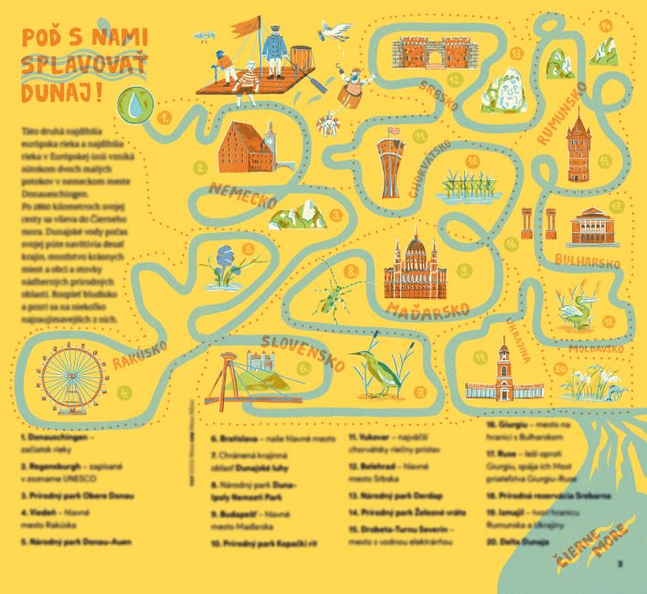 Poď s nami splavovať Dunaj - ilustrovaná mapa, Bublina č. 32