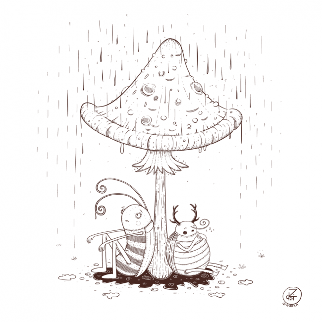 Under umbrella