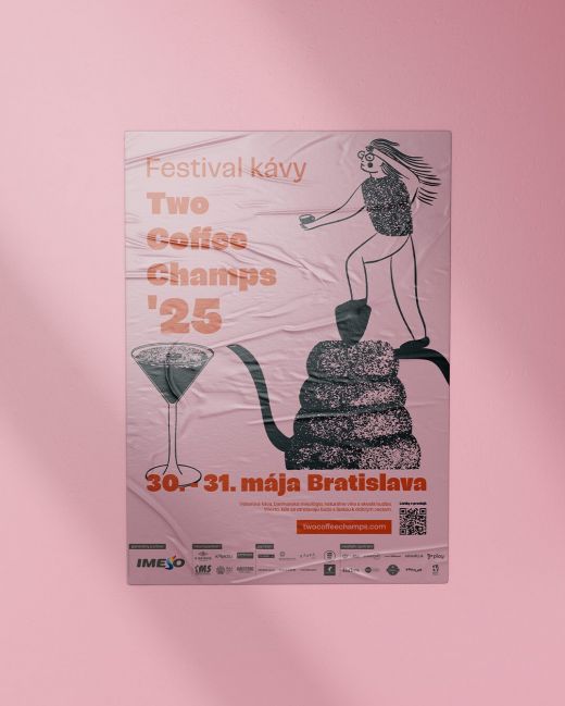 Vizuálna identita festivalu Two Coffee Champs