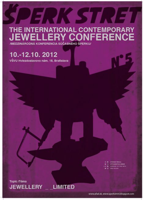 Plagát k Medzinárodnej Konferencii Súčasného Šperku 2012